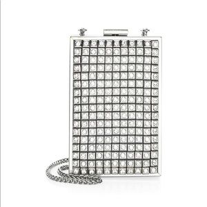 Alice and Olivia Sophia crystal stud clutch
